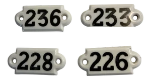 1920 Paris Ceramic House Numbers - Set of 4