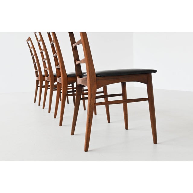 Black Model Lis Dining Chairs in Rosewood by Niels Koefoed for Koefoeds Møbelfabrik, 1960s, Set of 4 For Sale - Image 8 of 18