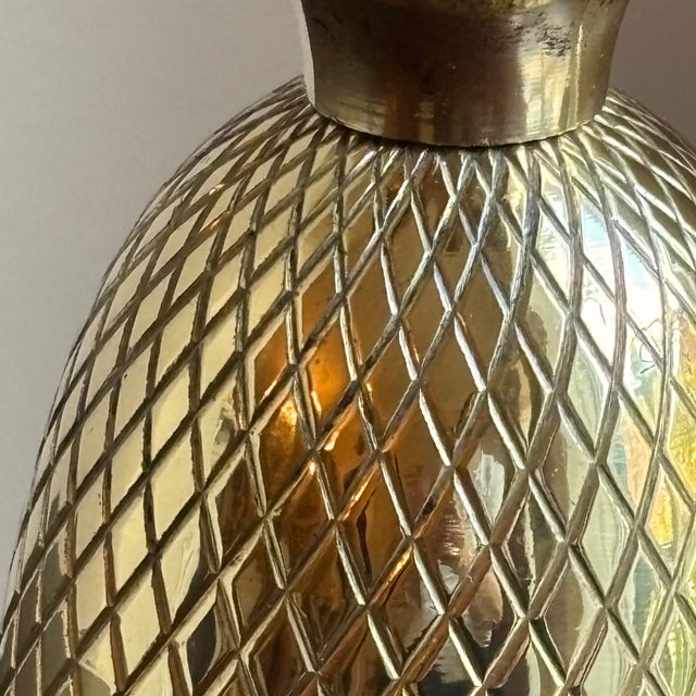 Vintage Solid Brass Pineapple Task Lamp For Sale - Image 13 of 16