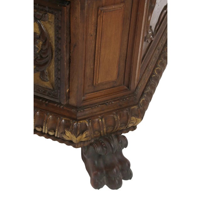 Brown 1800's Monumental, French Rena. Revival, Carved, Mirrored 96” Armoire!! For Sale - Image 8 of 11
