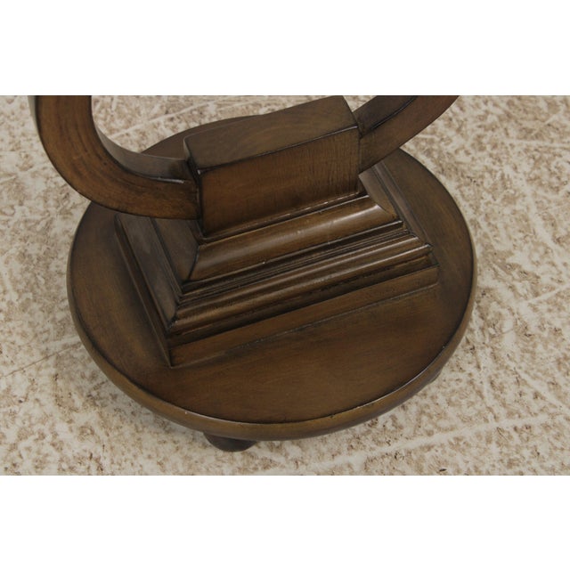 Wood Round Regency Style Occasional End Table For Sale - Image 7 of 12