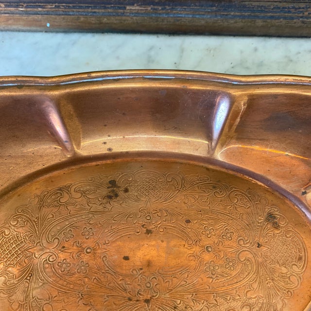 1970s Oblong Copper Catchall Dish For Sale - Image 4 of 5