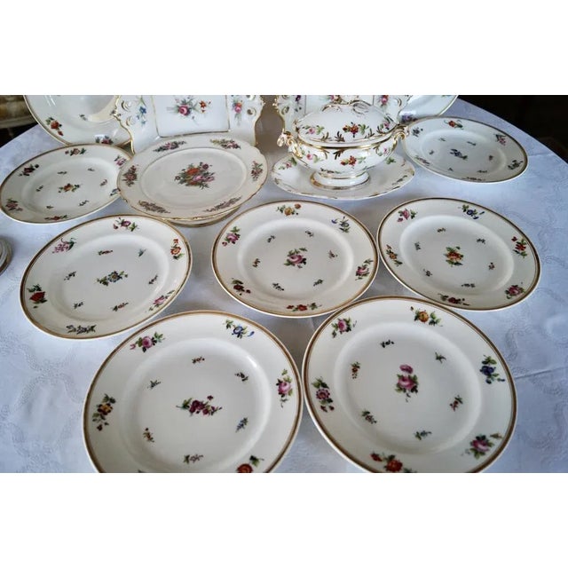 Late 19th Century Antique Dessert Service with Basket, 1890, Set of 14 For Sale - Image 5 of 9