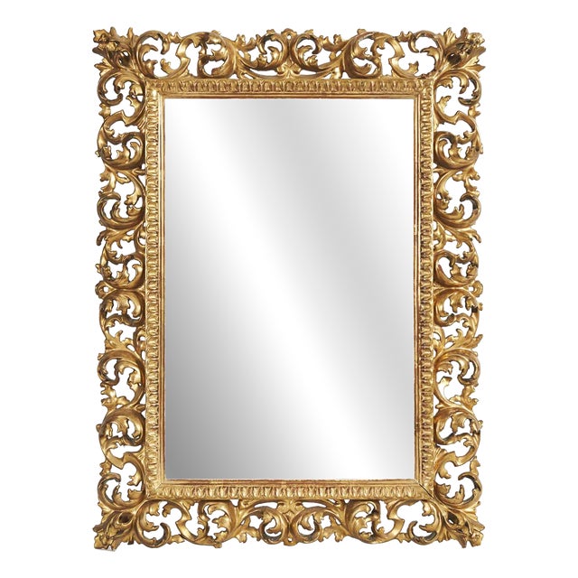 Rectangular Gilded Mirror Frame, 1800s For Sale