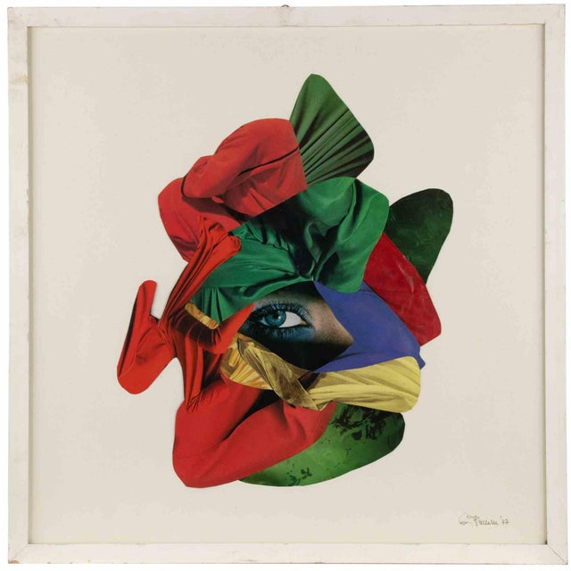 Genny Puccini, The Eye, 1977, Acrylic Painting on Paper, Framed For Sale - Image 4 of 4