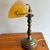 Art Deco 1980s Amber Glass Banker's Desk Lamp For Sale - Image 3 of 11