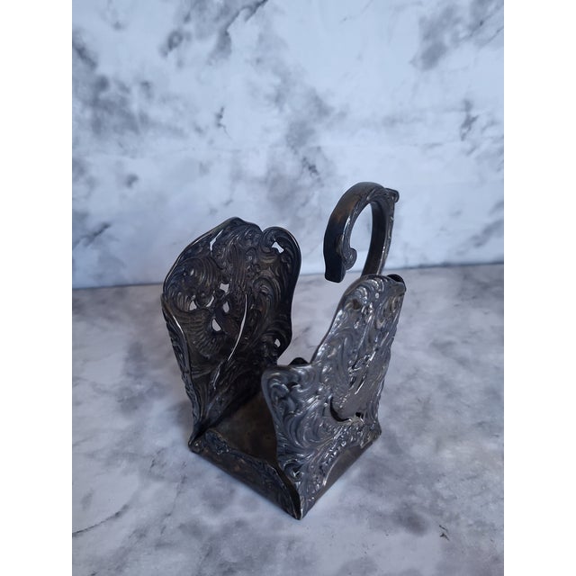 Vintage Pewter Inkwell Holder For Sale In San Francisco - Image 6 of 15