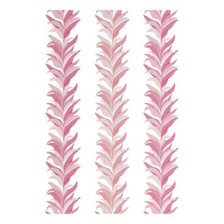 Sample - The House of Scalamandré Chira Island Wallpaper, Azalea For Sale