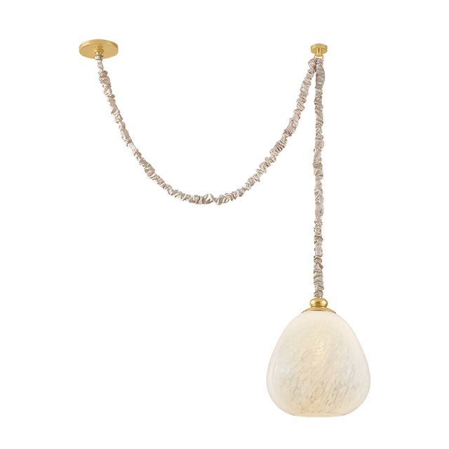 Mitzi Remi 11.5 in. 1 Light Pendant in Aged Brass Finish For Sale In New York - Image 6 of 14