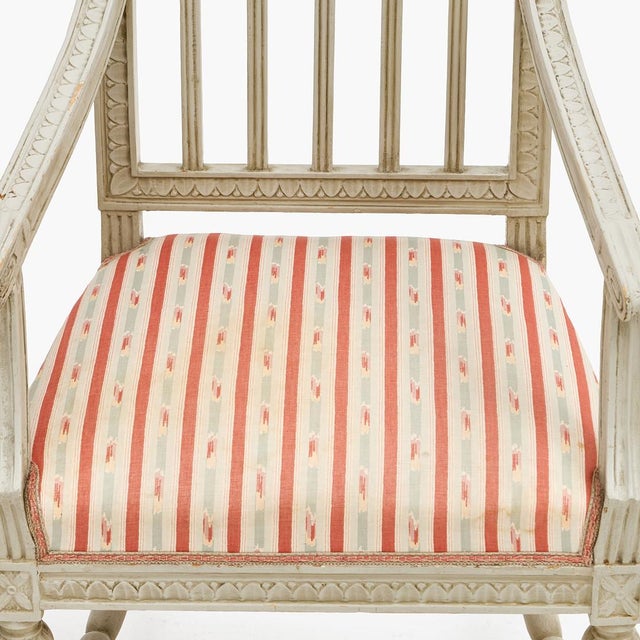 Set of Four Swedish Late Gustavian Lindome Painted Armchairs, Circa 1800 For Sale - Image 4 of 12