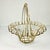 Antique White 1950s Vintage French Art Nouveau Boho Chic Small Wire Jardiniere Basket Planter. For Sale - Image 8 of 12