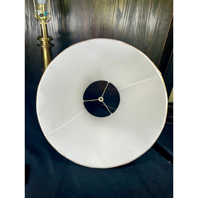 Vintage Traditional Stiffel Brass Lamp With Custom Shade For Sale - Image 10 of 14