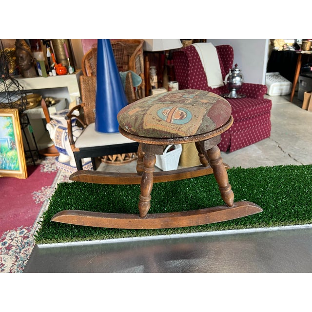 1970s Petite Milking Stool Rocking Chair For Sale In Atlanta - Image 6 of 8