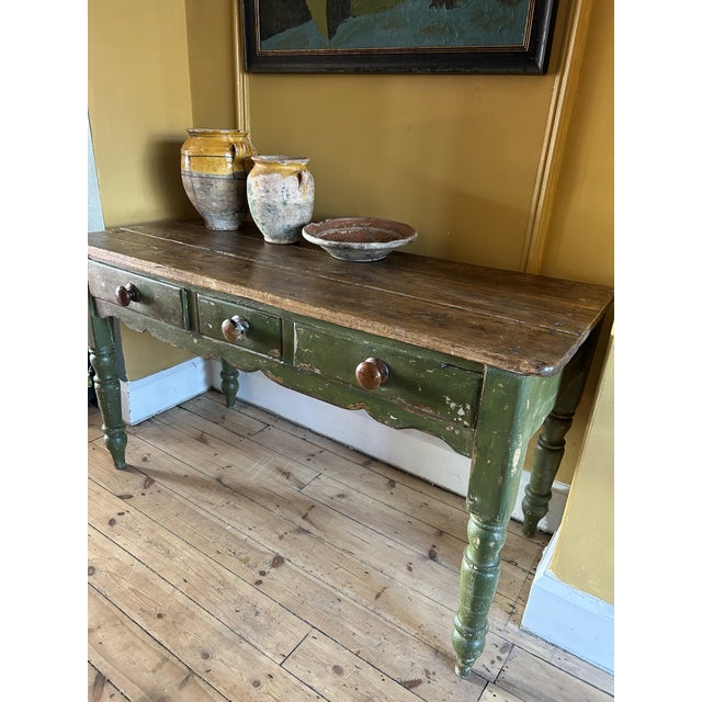Vintage Painted Console Table For Sale - Image 6 of 13