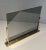 Smoked Glass and Brass Fireplace Screen For Sale - Image 4 of 13