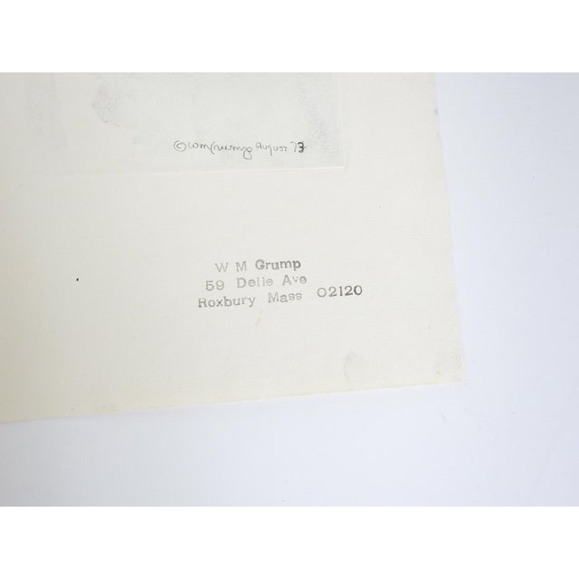 Abstract 1973 Walter Crump Abstract Portrait Monoprint For Sale - Image 3 of 7