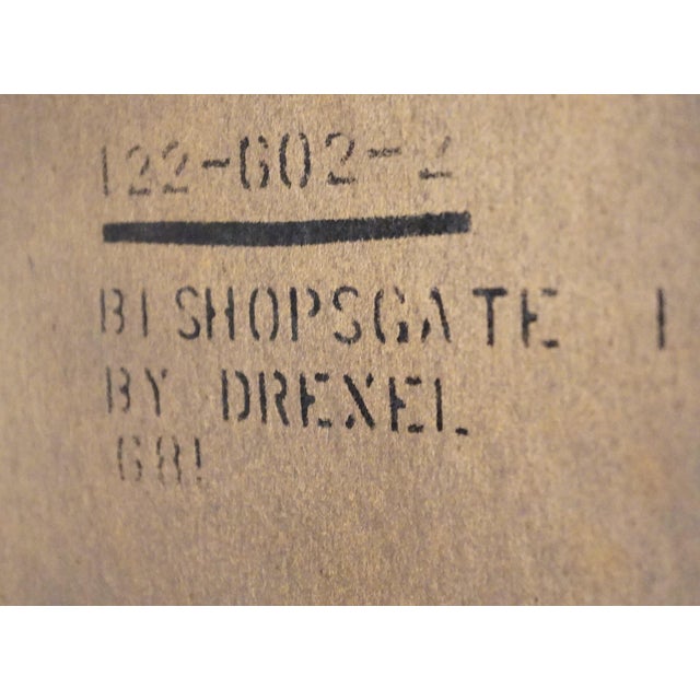 Drexel Heritage Bishopsgate Collection Solid Walnut English Tudor Style 41" Drop Leaf Accent End Table 122-602-2 For Sale - Image 17 of 17