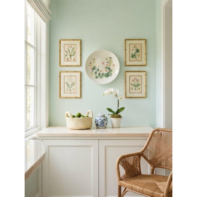 Vintage Botanical Pelargonium Relief Ceramic Platter – Hand-Painted 3d Floral Wall Plate For Sale - Image 11 of 12