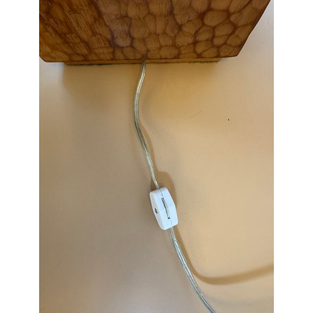 Artisan Crafted Wood Table Lamp For Sale - Image 4 of 13