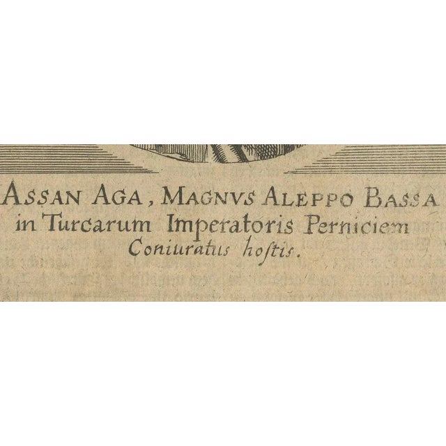 This etching and engraving is a portrait of Assan Aga, created by Elias Nessenthaler, a German artist, in the year 1687....