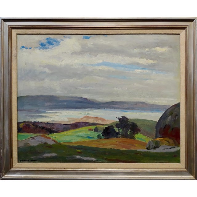 Cornelius Botke -Tomales Bay in Marin County-1930s California -Oil painting Impressionist oil painting on board- signed -...
