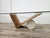 Mid-Century Modern Valentino Coffee Table in Glass, Wood and Travertine by Cattelan Italia, 1990 For Sale - Image 3 of 13