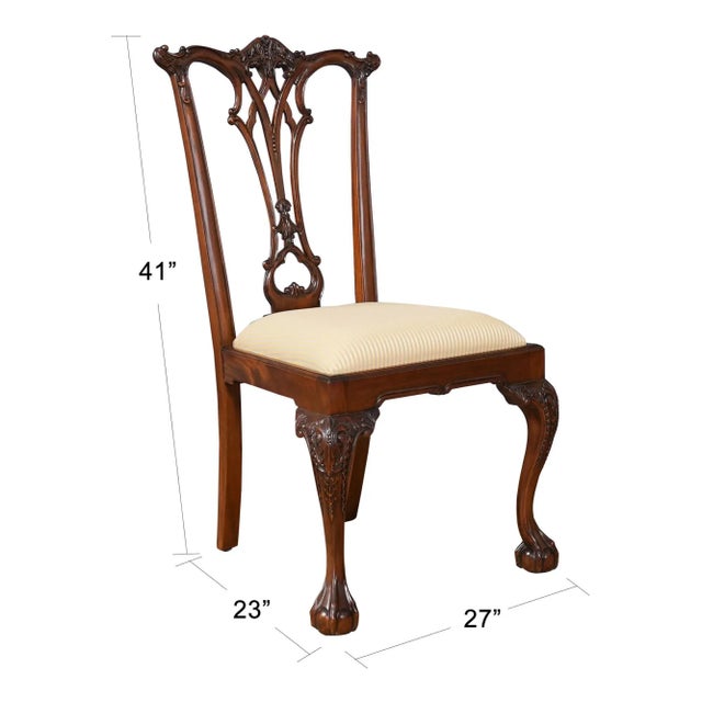Traditional NDRAC041z Gothic Mahogany Chippendale Chairs, Set of 10 For Sale - Image 3 of 14