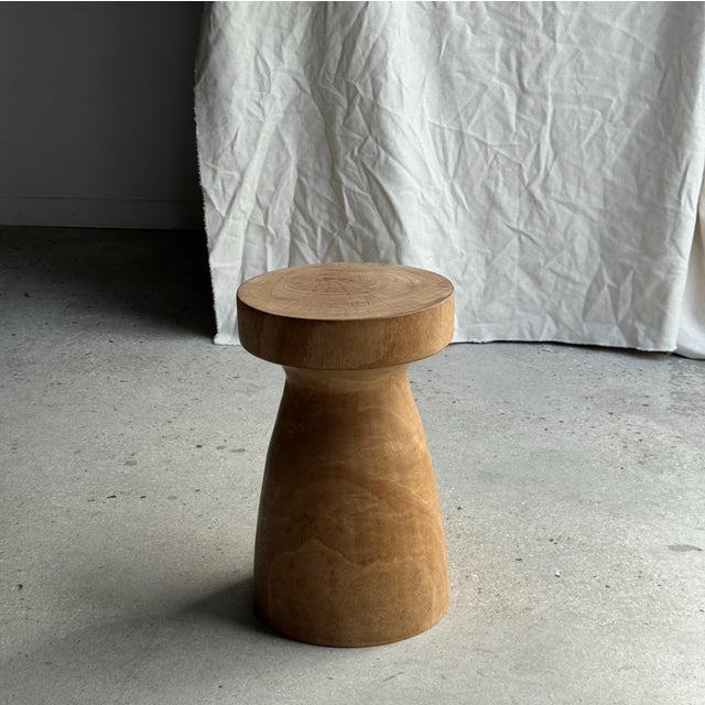 Side Table in Mango Wood, 1980s For Sale - Image 10 of 18