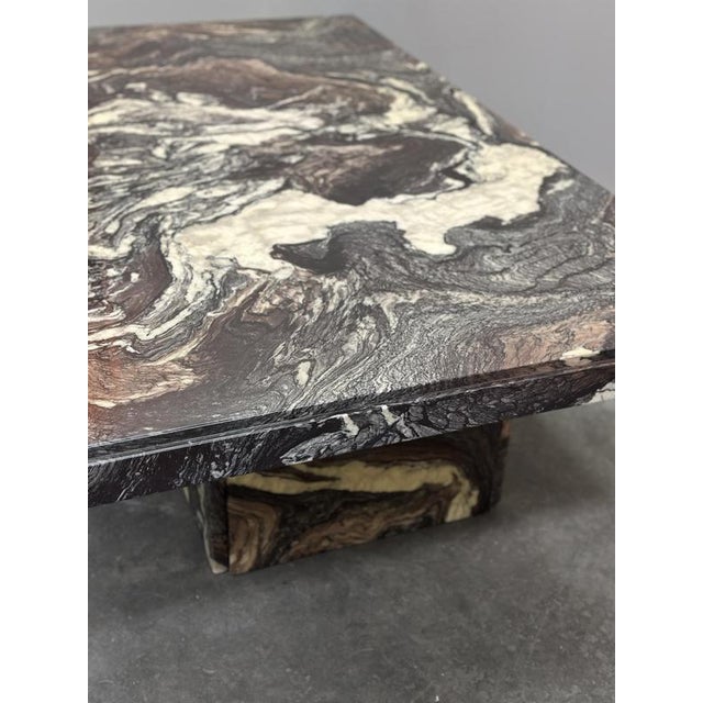 Large Italian Cipollino Ondulato Marble Coffee Table, 1970s For Sale - Image 10 of 14