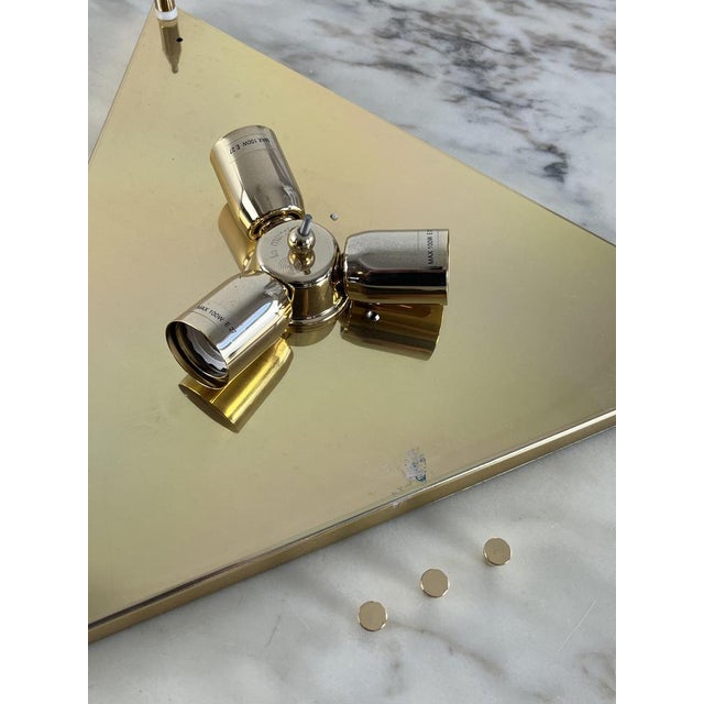 Metal Large Triangular Wall Lamp in Murano Glass from La Murrina, 1980s For Sale - Image 7 of 18