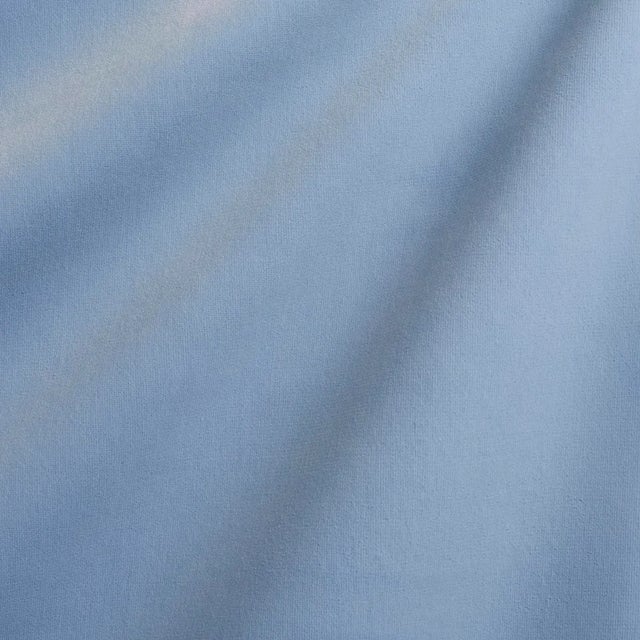 Schumacher Alistair Indoor/Outdoor Velvet Fabric In Sky For Sale