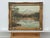 Mountain Lake Forest Landscape Scene - Vintage 20th Century Oil Painting 1970 For Sale - Image 6 of 17