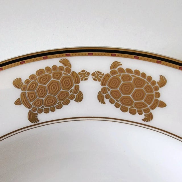Gorgeous and elegant, gold turtles & flowers adorn these lovely bone china plates. Back of plate reads "Mikasa Bone China....