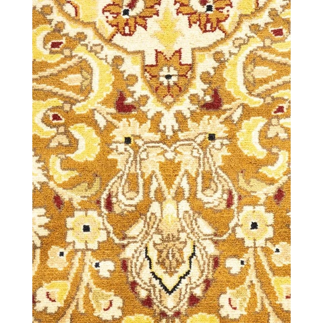 Traditional Mogul, One-of-a-Kind Hand-Knotted Area Rug in Yellow, 6' 0" x 9' 3" For Sale - Image 3 of 8