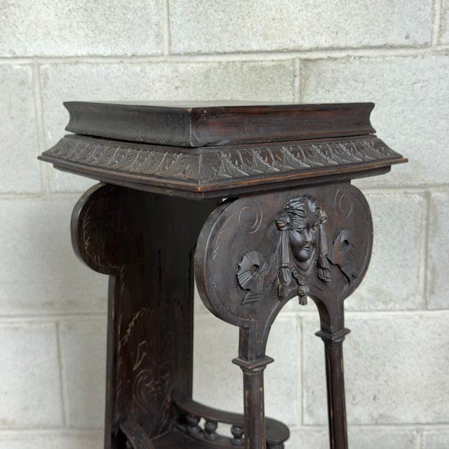 Antique Wooden Column Pedestal from Artigianato Italiano, 1900s For Sale - Image 9 of 15