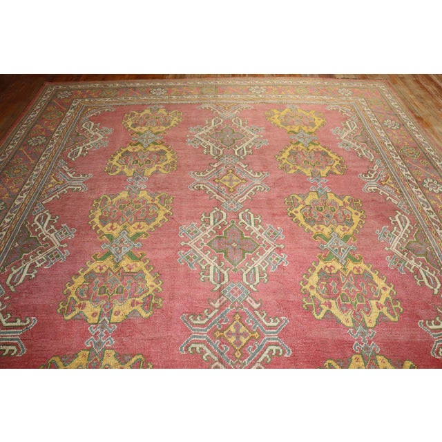 Textile Antique Zabihi Collection Turkish Oushak Rug - 11'7" x 15' For Sale - Image 7 of 12