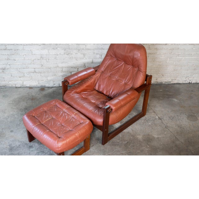 Vintage Percival Lafer Mp-163 Earth Chair & Ottoman For Sale - Image 12 of 18