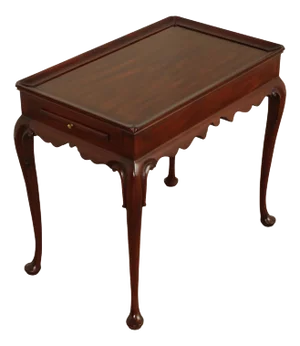 Henkel Harris Queen Anne Style Mahogany Tea Table