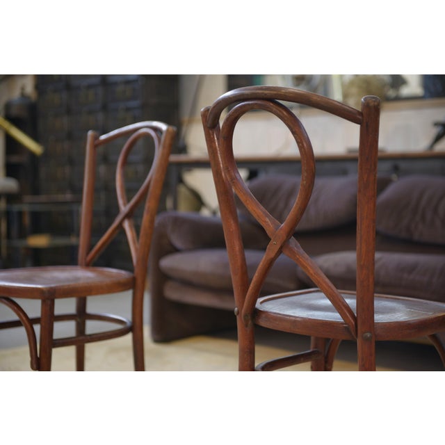 Vintage Bentwood Bistro Chairs, 1950s, Set of 2, in Very Good conditions. Designed 1950 to 1959