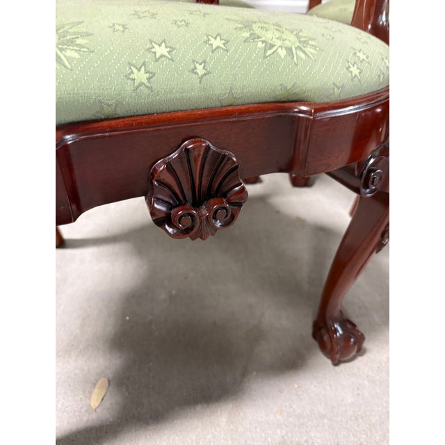 Set of Eight Mahogany Dining Chairs by Kindel, 20th Century Winterthur collection ball and claw feet. Two arm chairs and...