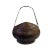 Oriental Handmade Brown Rattan Basket With Long Handle For Sale