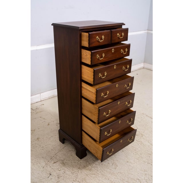 Henkel Harris Henkel Harris Mahogany Tall Narrow Lingerie Chest For Sale - Image 4 of 18