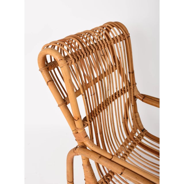 Vintage Italian Bamboo Armchair, 1960s For Sale - Image 4 of 9