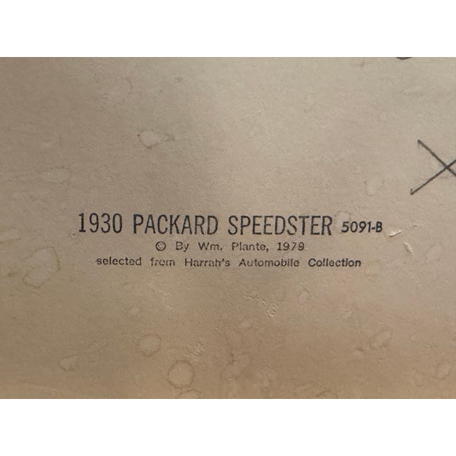 1970s Vintage 1979 William Plante Signed 1930 Packard Speedster Photograph For Sale - Image 5 of 14