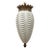 Vintage Hollywood Glam Style White Glass Pinecone Pendant Draped Lighting For Sale