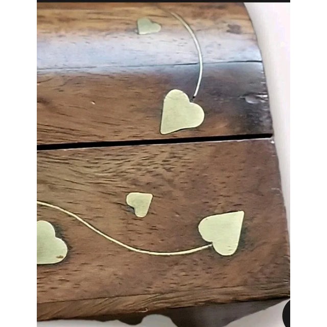 Transitional Vintage Morracan Thuya Wood Box Brass Inlay Box For Sale - Image 3 of 6