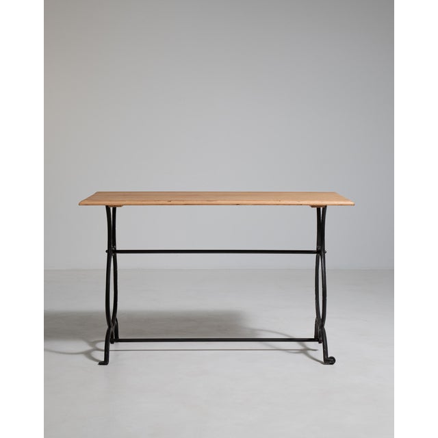 Cast Iron Bistro Table on Casters, Antique, France, Early 20th Century For Sale - Image 15 of 15