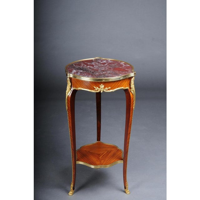 20th Century French Louis XV Style Salon Side Table in Style of F. Linke For Sale - Image 11 of 14