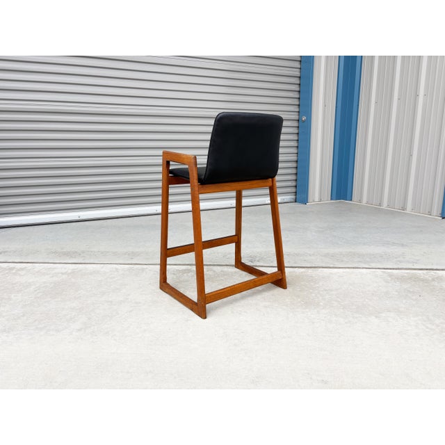 1960s Danish Modern Teak Barstool Set of 4 For Sale - Image 14 of 14