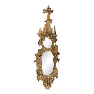 Vintage Gampel Stoll Chinoisene Pagoda Mirror For Sale